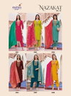 Nazakat Vol 2 By Radhika Vertican Silk Kurti With Bottom Dupatta Exporters In India